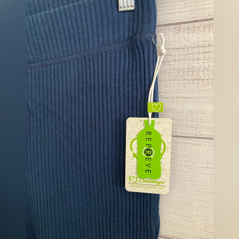 P.j. Salvage | NWT Women’s Recycled Ribbed Navy Blue Pajama Bottoms - Picture 6 of 10